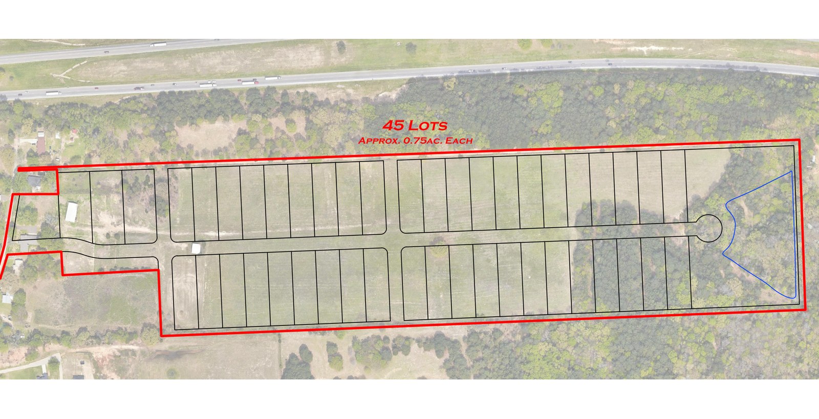 Option B: 45 estate lots with a 3.5-acre lake, two phases